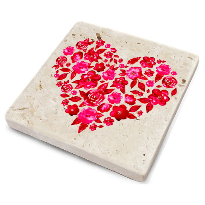 Hermia Set de 4 Posavasos de Piedra Natural Multicolor Hermia Set de 4 Posavasos de Piedra Natural Multicolor